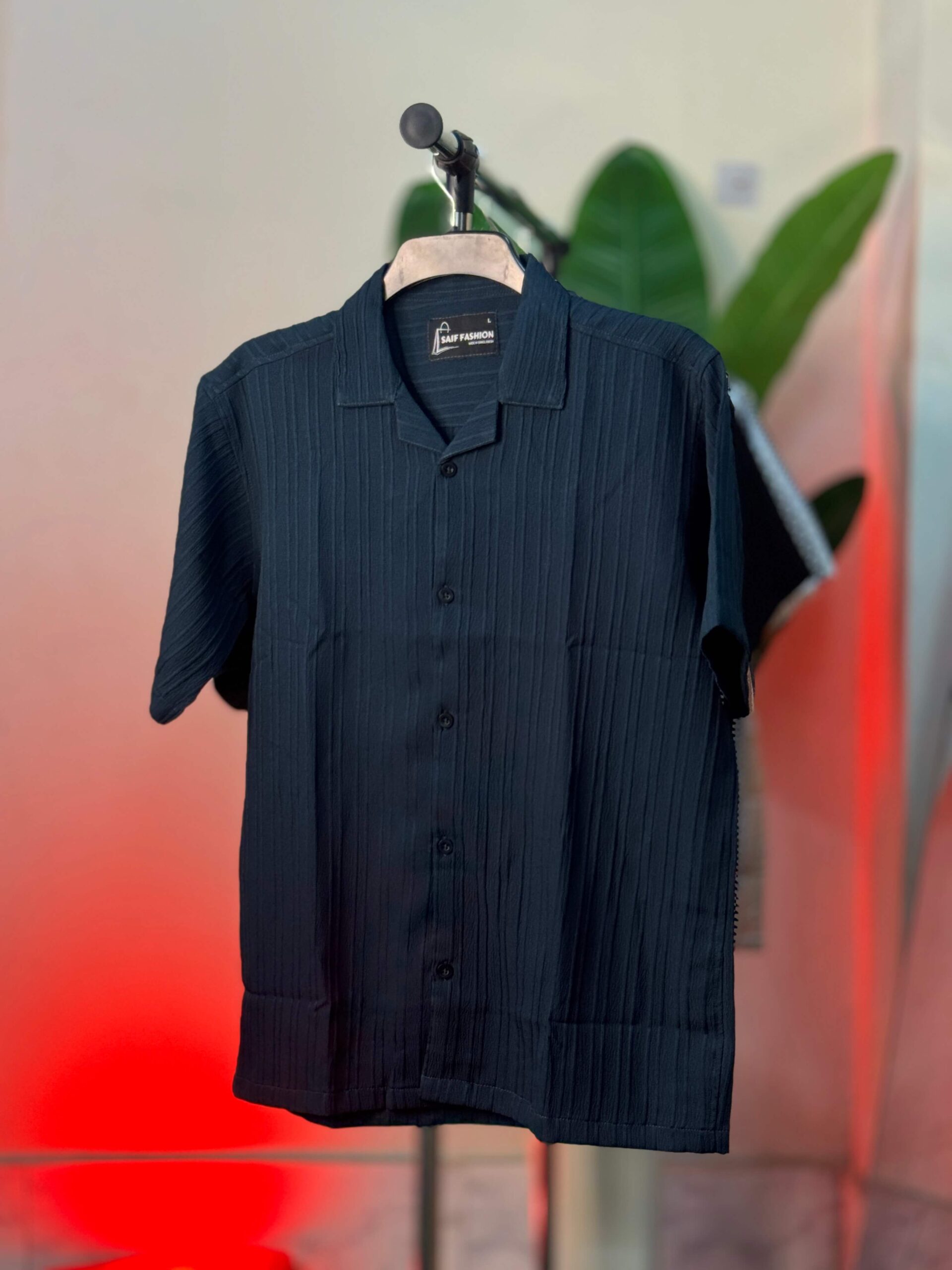 DROP SHOULDER CUBAN SHIRT (OVERSIZED) – Deep Teal